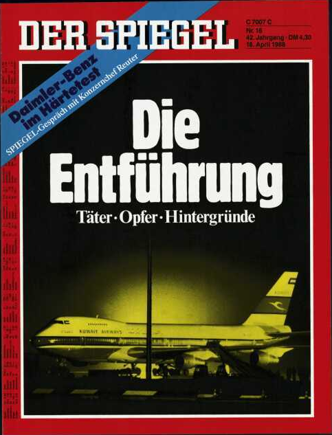 DER SPIEGEL Nr. 16, 18.4.1988 bis 24.4.1988