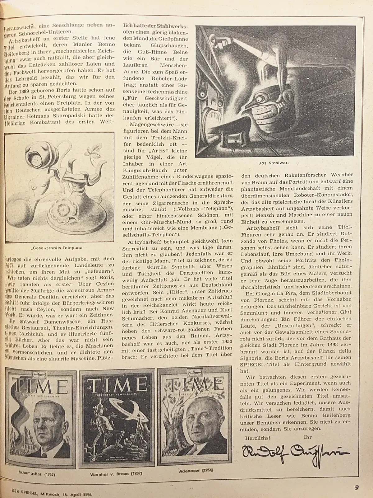 Historische Titelillustrationen von Boris Artzybasheff
