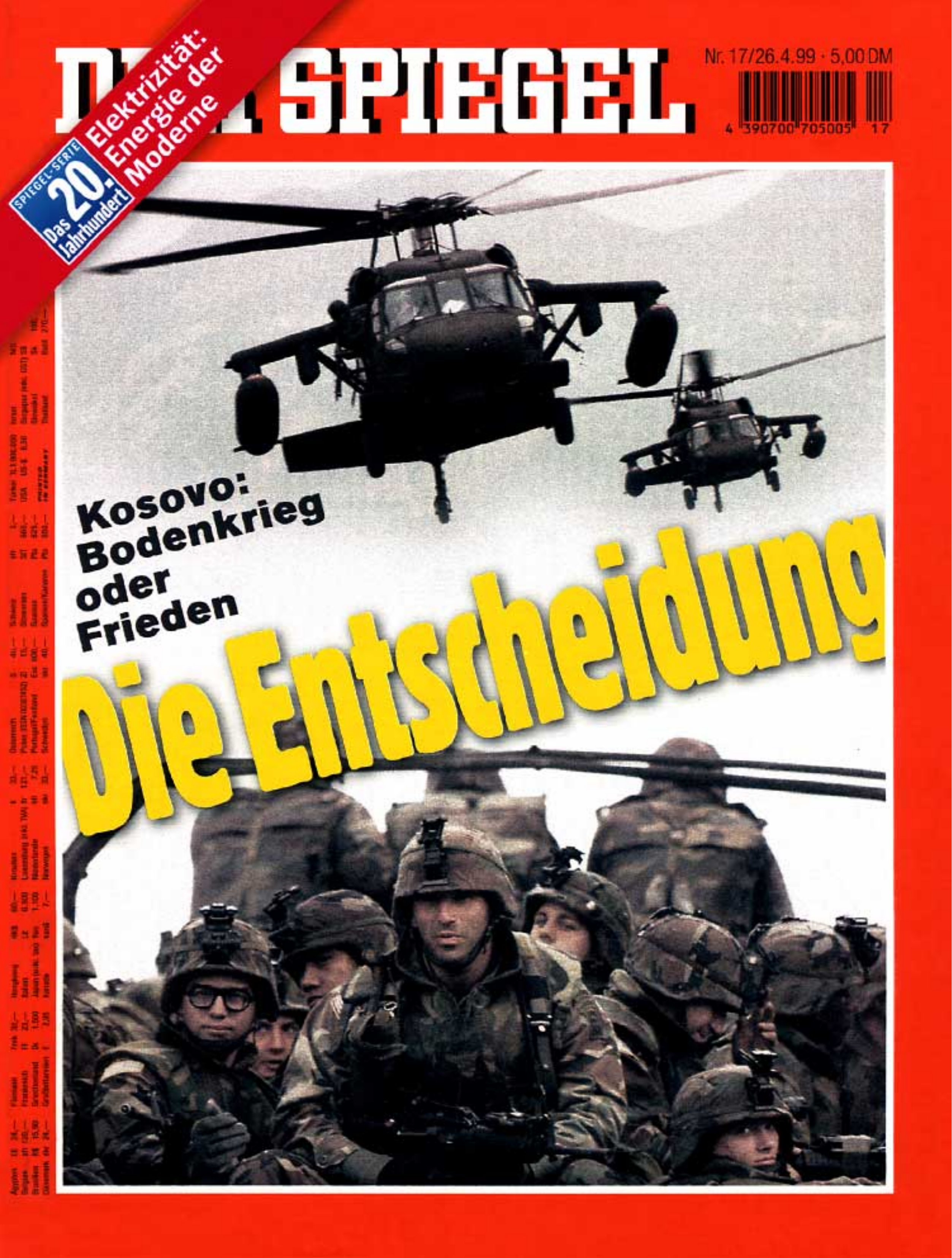 DER SPIEGEL Nr. 17, 26.4.1999 bis 2.5.1999