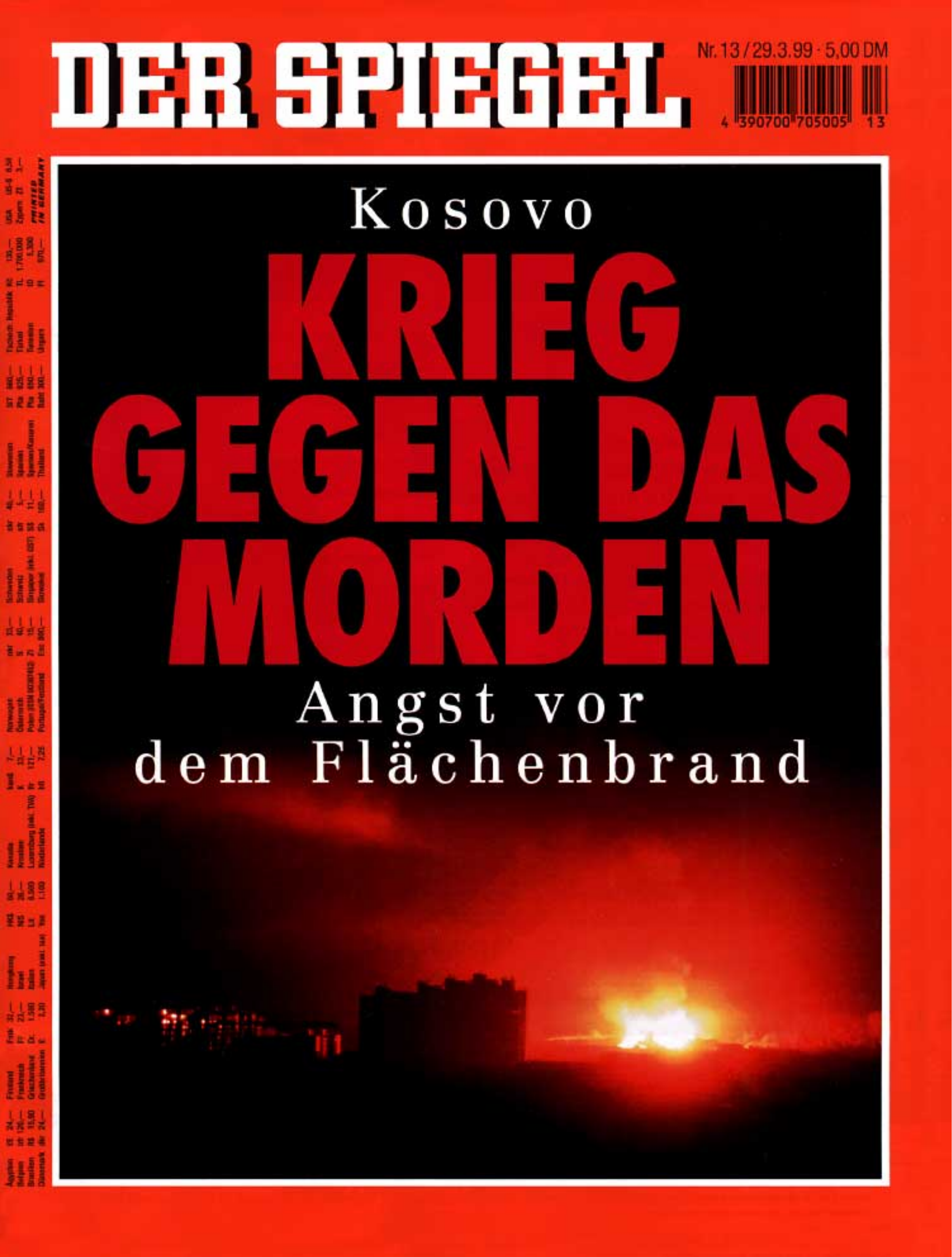 DER SPIEGEL Nr. 13, 29.3.1999 bis 4.4.1999