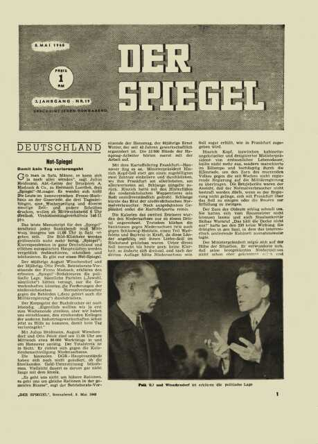 DER SPIEGEL Nr. 19, 8.5.1948 bis 14.5.1948