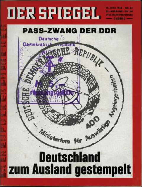 DER SPIEGEL Nr. 25, 17.6.1968 bis 23.6.1968