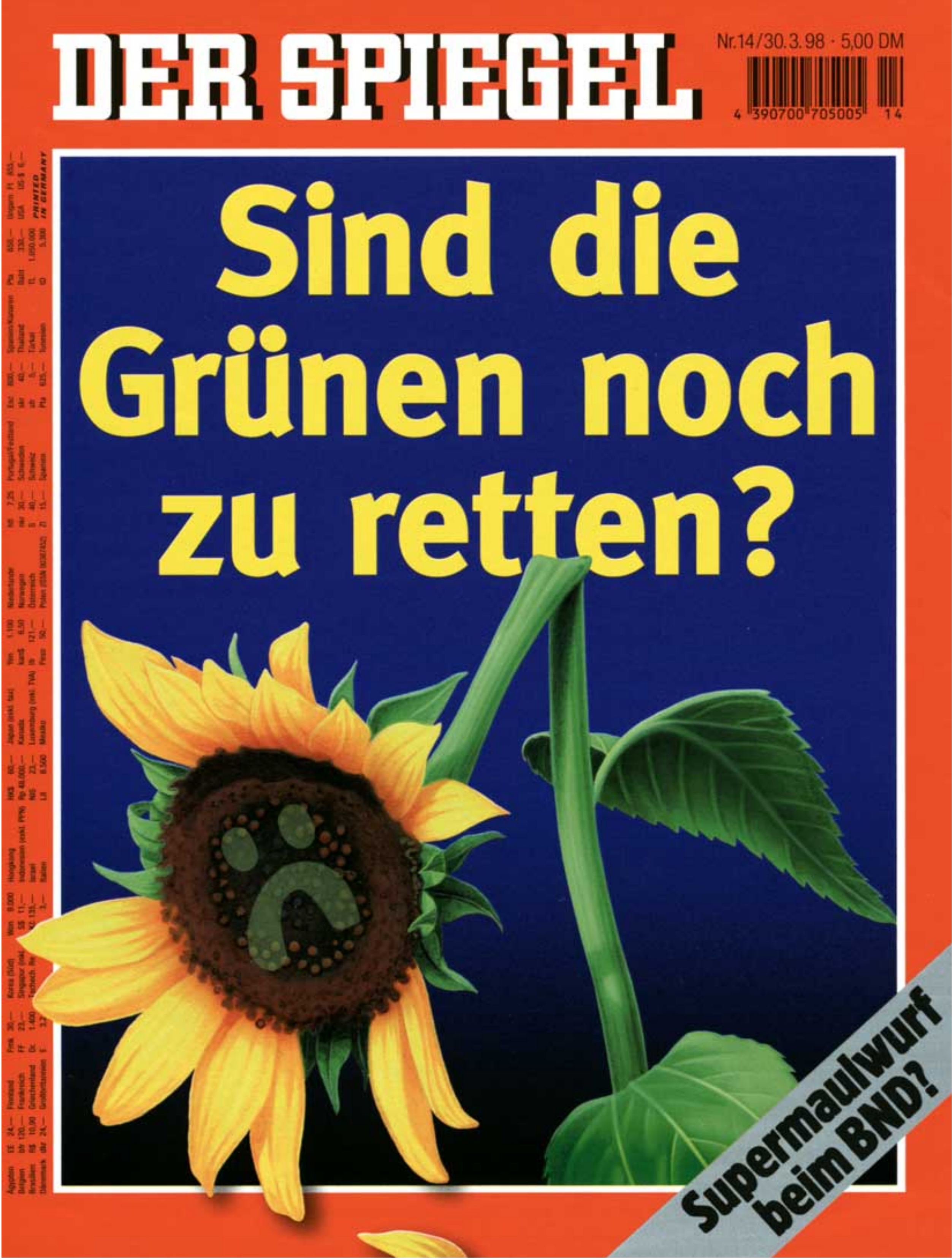 DER SPIEGEL Nr. 14, 30.3.1998 bis 5.4.1998