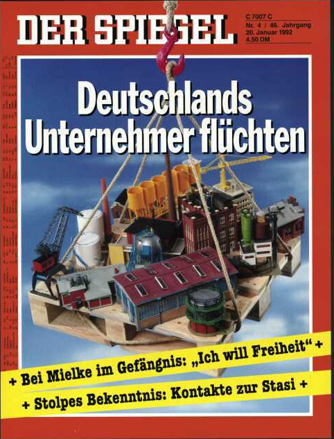 DER SPIEGEL Nr. 4, 20.1.1992 bis 26.1.1992