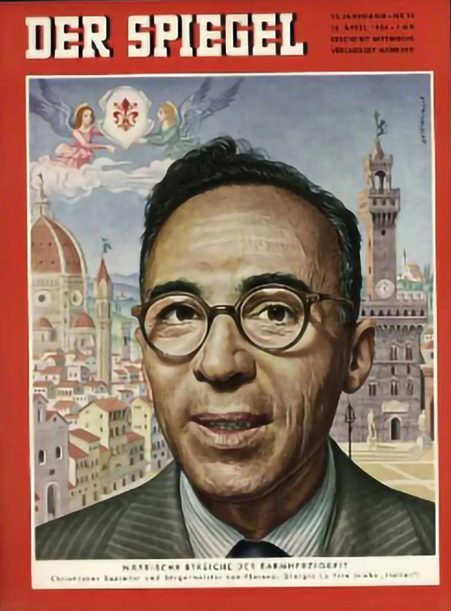 DER SPIEGEL 16/1956 mit Giorgio La Pira – Titelillustration von Boris Artzybasheff