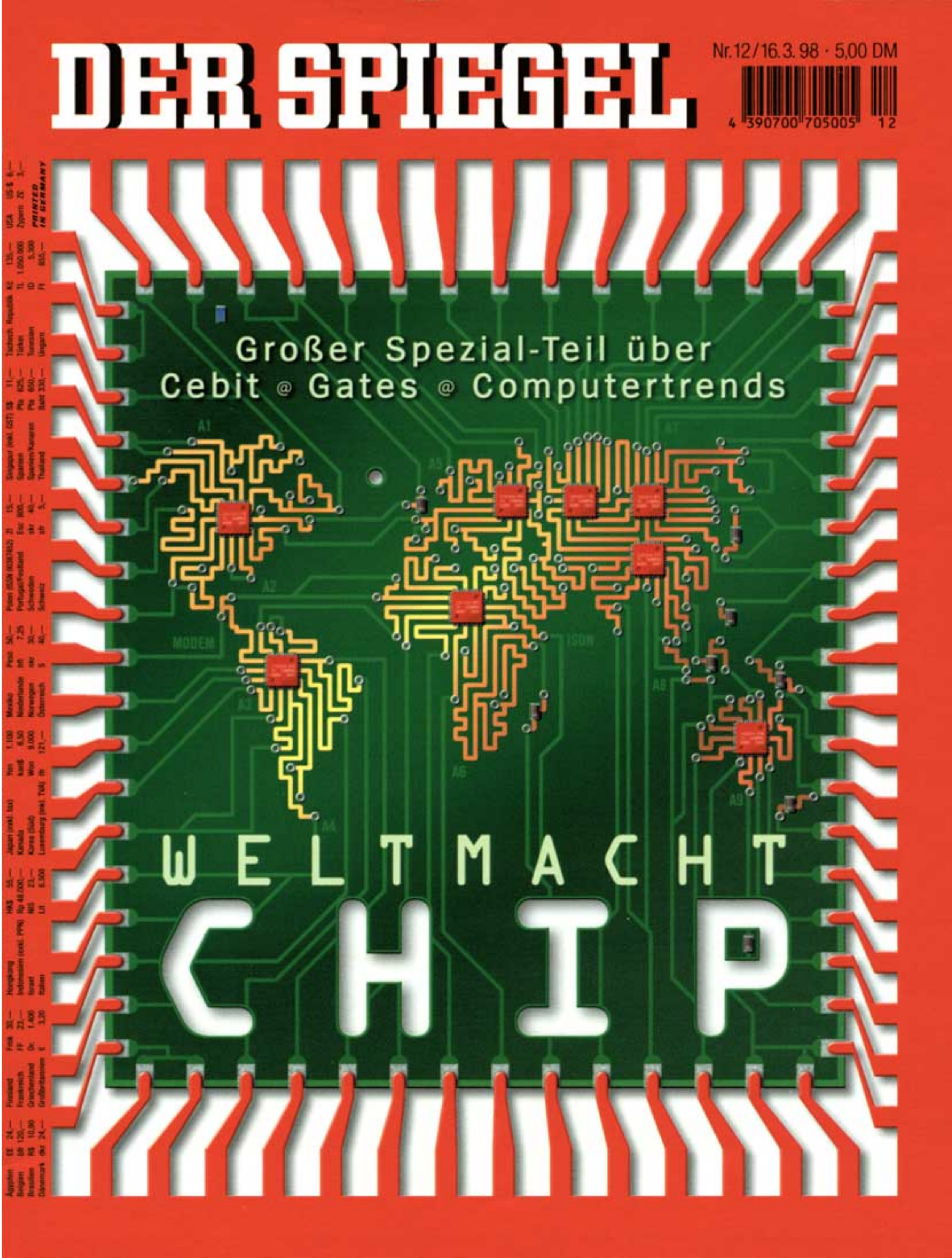 DER SPIEGEL Nr. 12, 16.3.1998 bis 22.3.1998