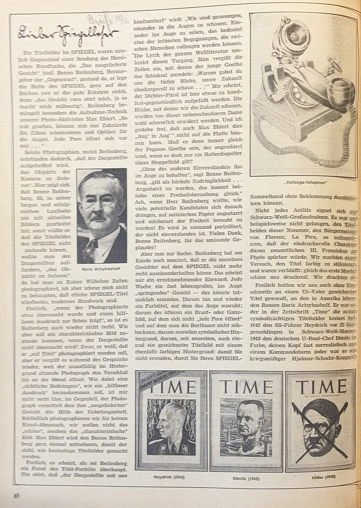 Rudolf Augsteins Erklärung zum Giorgio-La-Pira-Titel