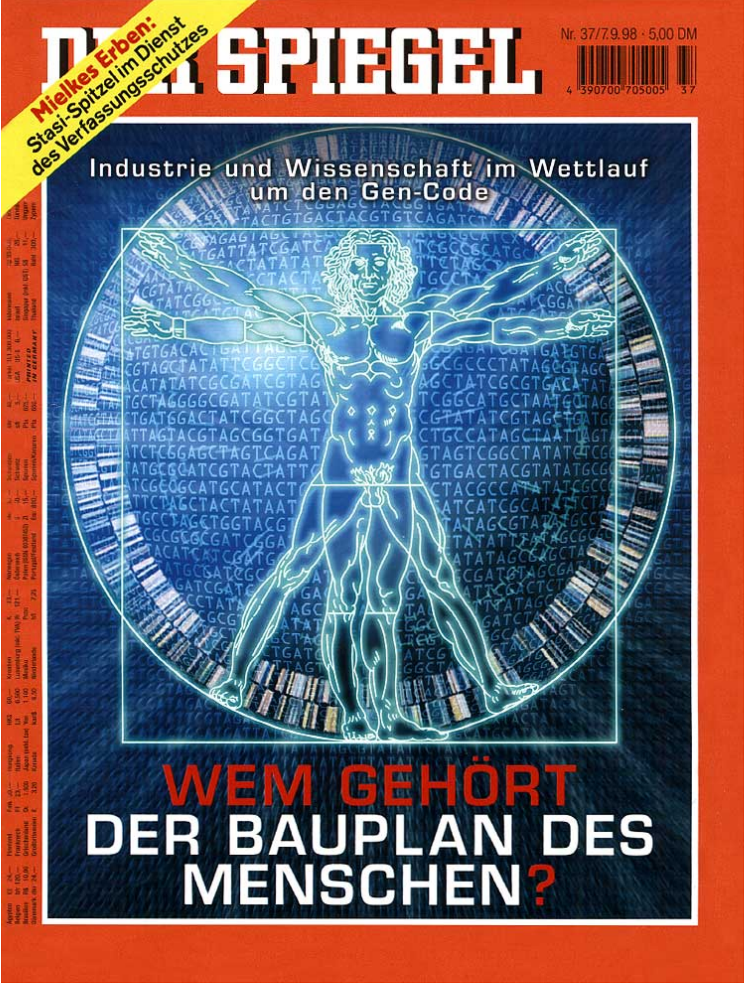 DER SPIEGEL Nr. 37, 7.9.1998 bis 13.9.1998